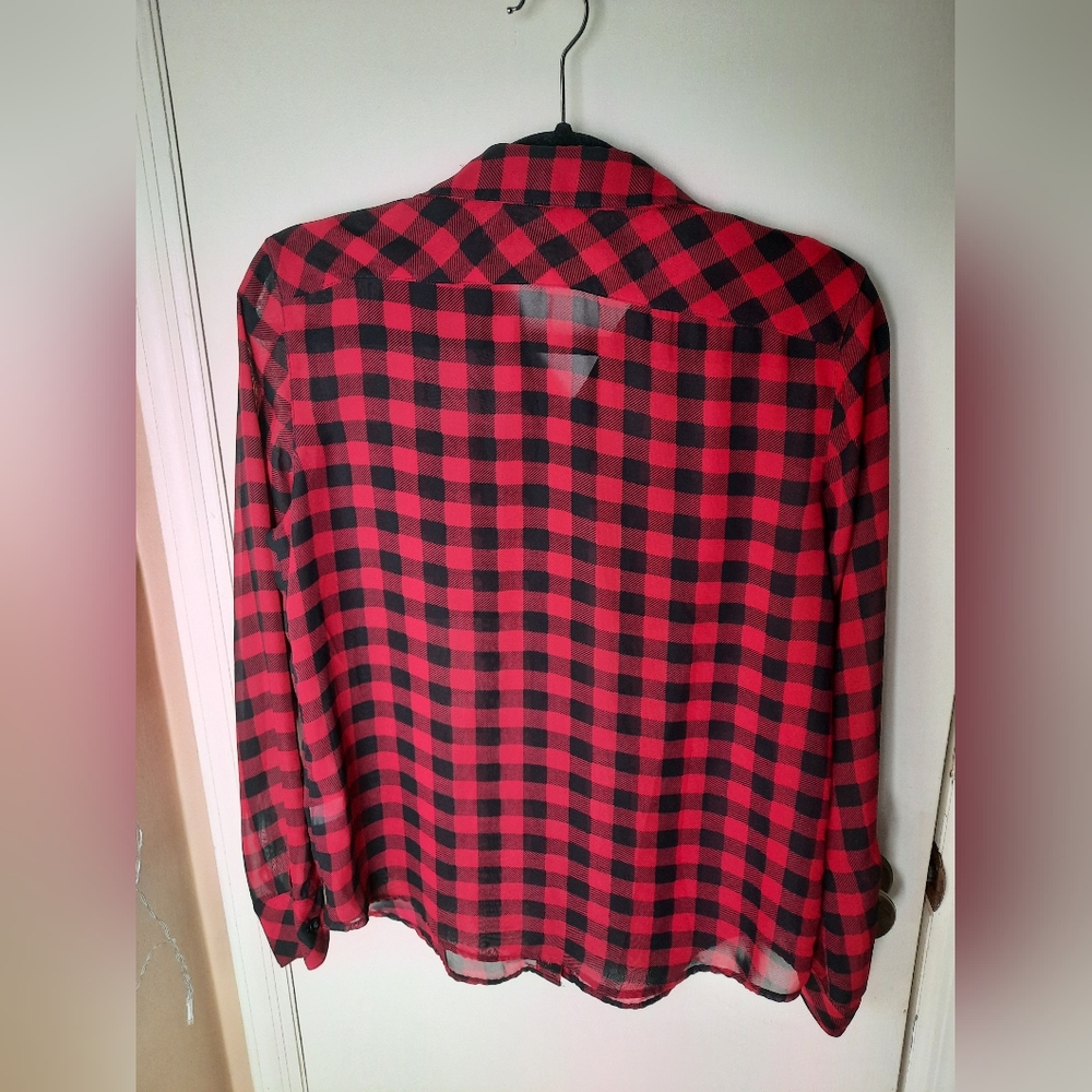 Chap's Buffalo Check Sheer Button Up - image 2